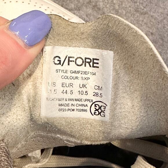 G/FORE Men's G.112 Golf Ops Shoes Lace-Up Low Top Spikeless Sneakers, White - Picture 11 of 11